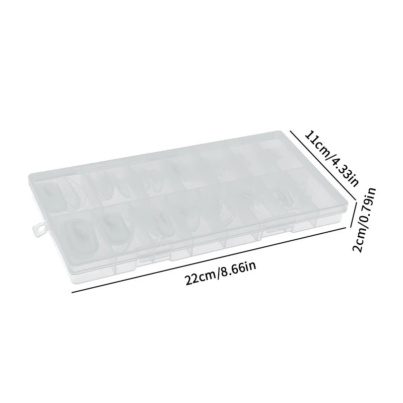 Box Nail Art Tools Sandwich Dual Forms 15 Extensions-dual Coffin Qme