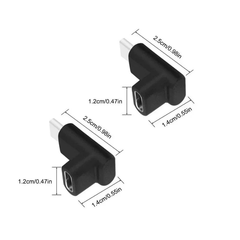 5pcs 90 Degree Right Angle USB 3.1 Type C Male To Female Converter USB-C Adapter for Samsung Huawei Smart Phone Portable Qme