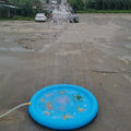 PVC Dolphin Spray Pad Outdoor Children's Water Fountain Summer Children's Interactive Toy Qme blue100CM