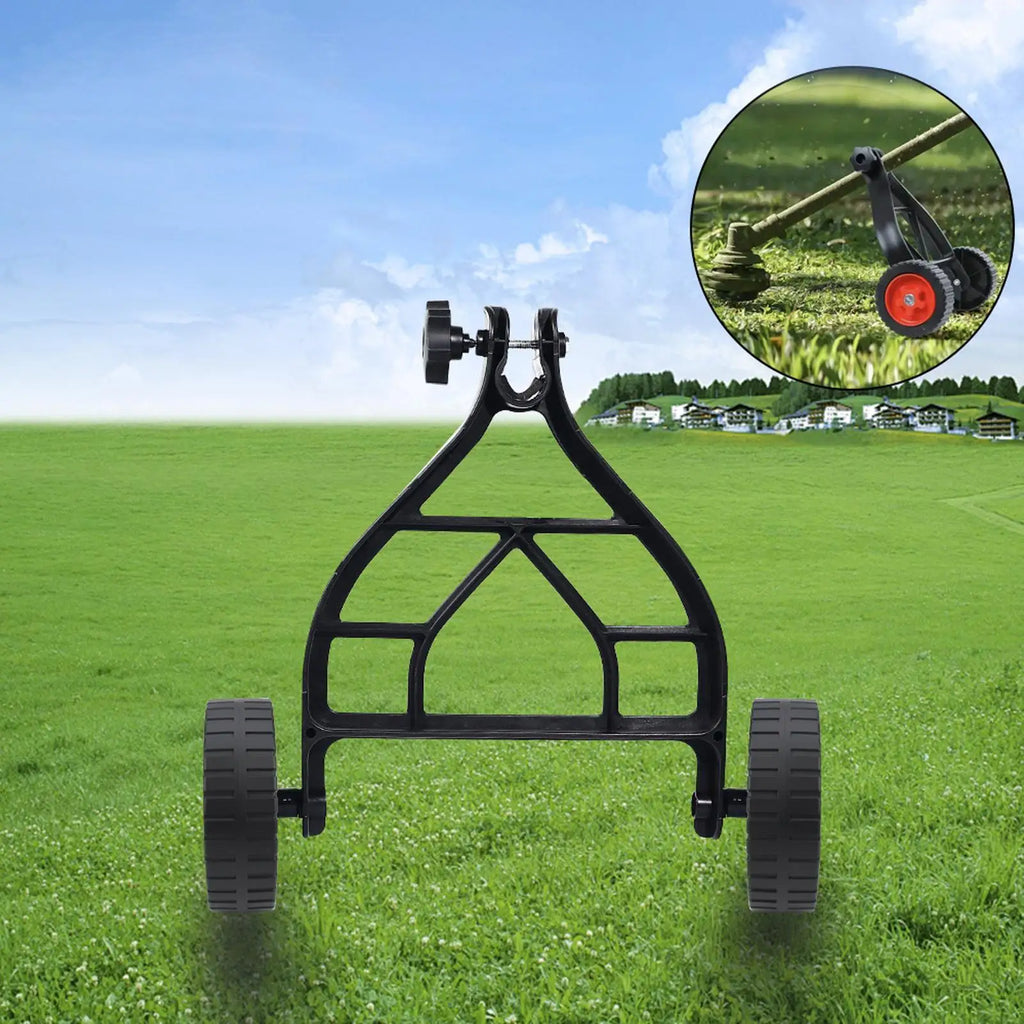 Adjustable String Trimmer Support Wheels Push Lawn Mower Stand Qme