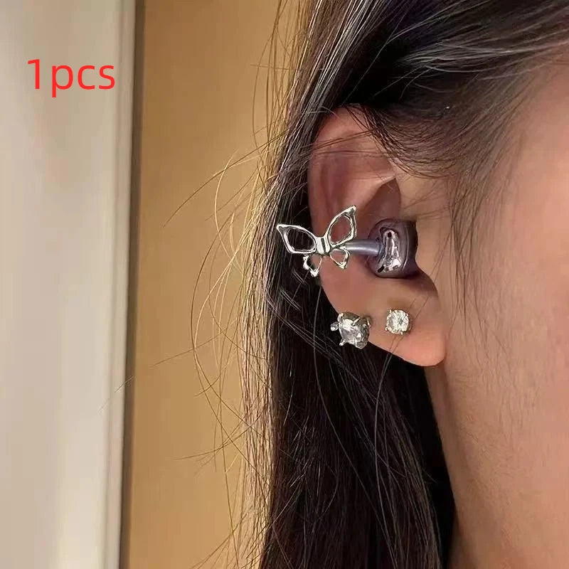 Rhinestone Butterfly Earbud Accessory Premium Shiny Zircon Design Qme A2