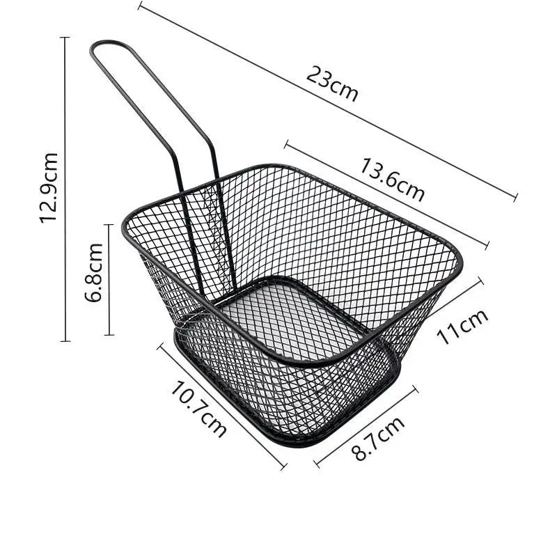 Fries Basket Portable Stainless Steel Chips Mini Frying Strainer Qme L3