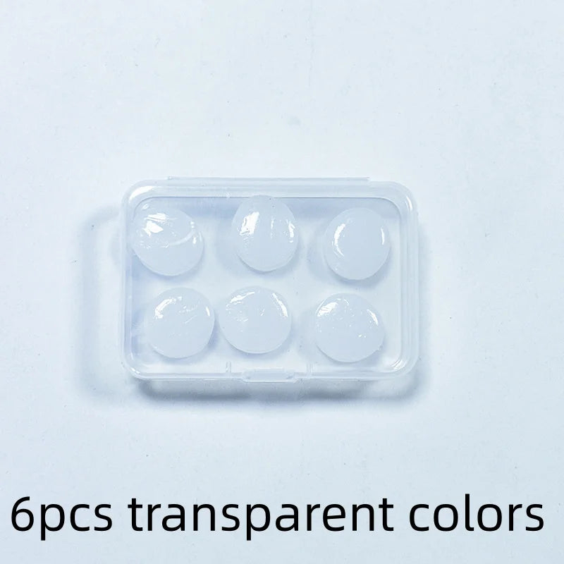 6pcs Silicone Sleeping Ear Plugs Sound Insulation Noise Reduction Earplugs Anti Noise Ear Protection Reusable Earplugs Qme 6pcs transparency