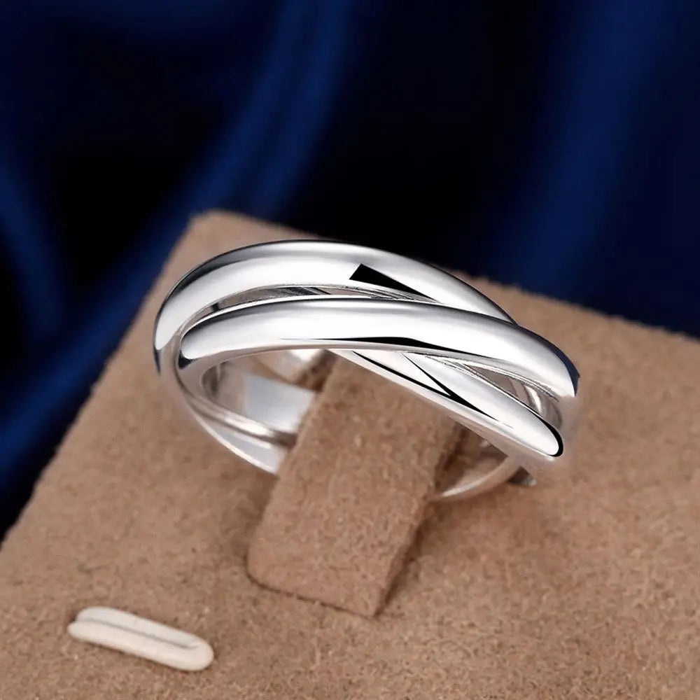 Cute Women Lady Wedding Beautiful Charm Fashion Women 925 Sterling Silver Rings Jewelry Cute Lover Gift Qme
