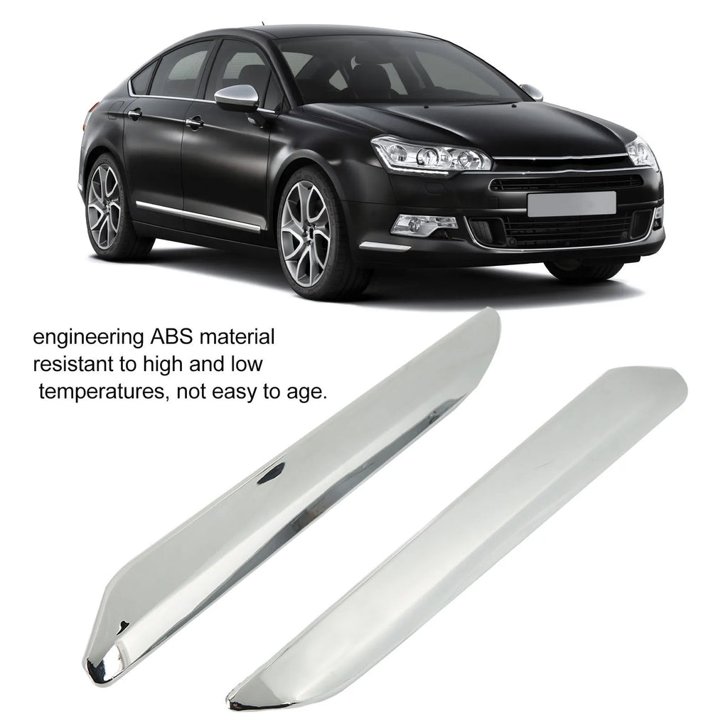 1Pair Front Bumper Chrome Silver Trim 7810G3 Left & Right for Citroen C5 X7 2007-2015 Anti-Scratch Bumper Strip Car Exterior Qme