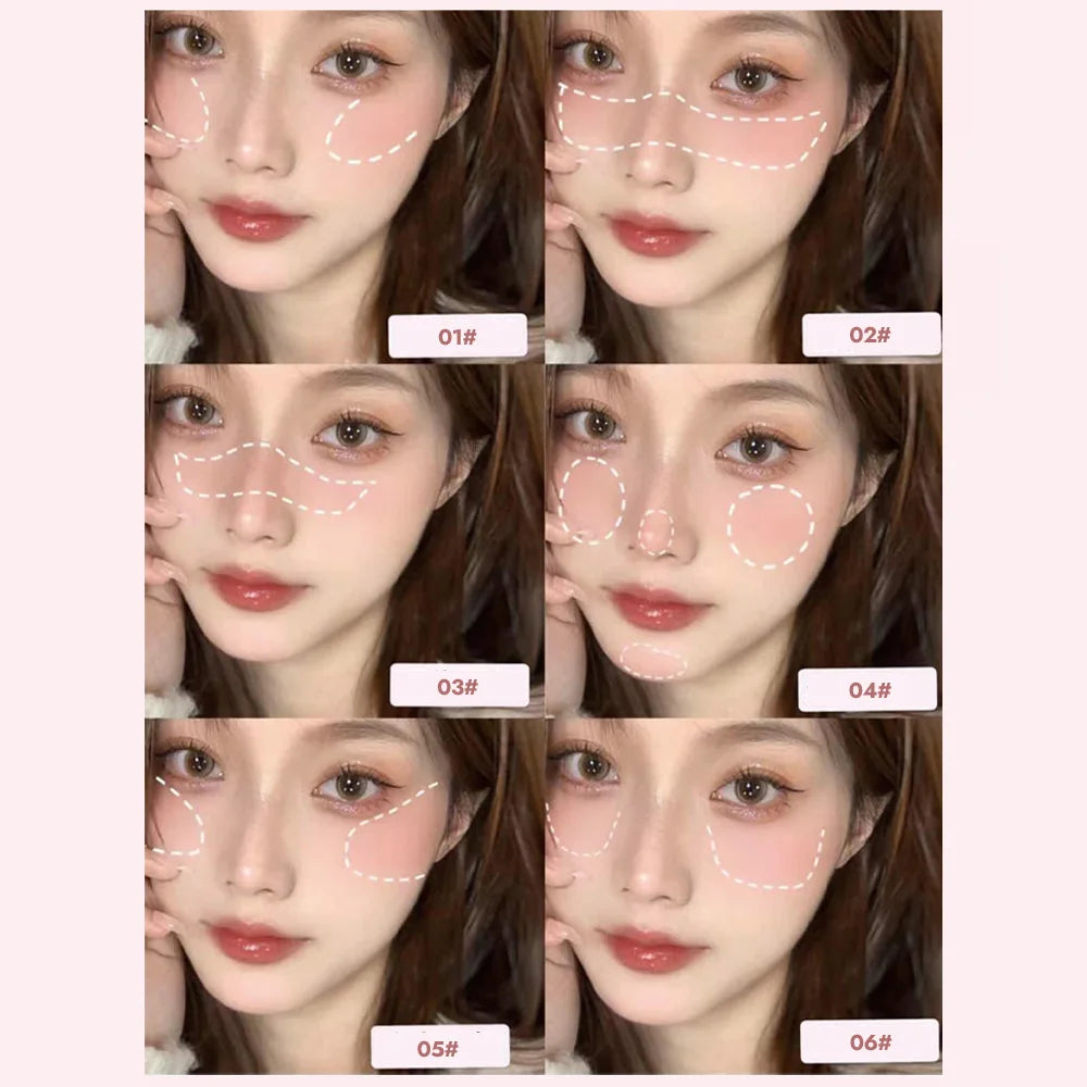 Airy Blush Clay Pigmented Powdery Cream Blusher Daimanpu Long-lasting Qme