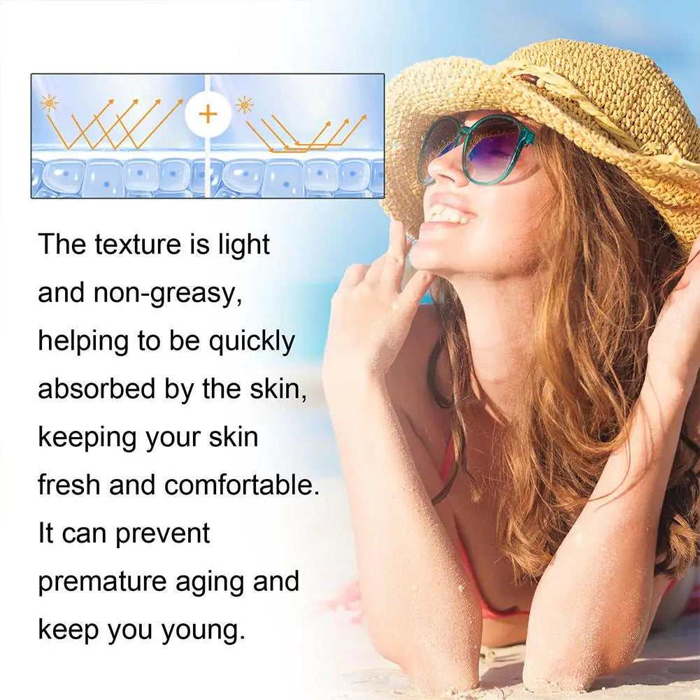 Sunscreen Lotion Spf100 Moisturizing Refreshing Light Non Greasy Qme
