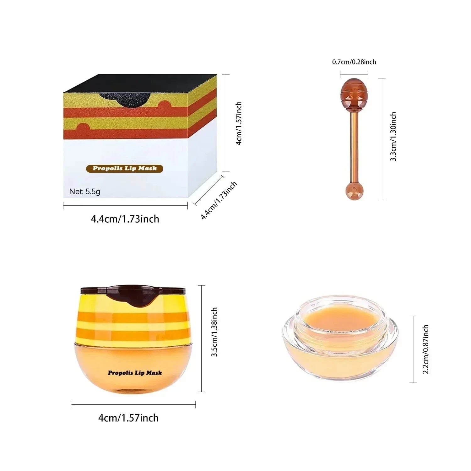 5.5g Lip Sleep Mask Night Sleep Maintenance Moisturizing Lip Gloss Bleach Cream Nourishing Lip Care Strawberry Honey Qme