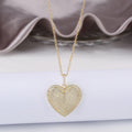Fashion Luxury Heart Shape Cubic Zirconia Pendant Necklace Elegant for Woman Girl Party Wedding Jewellery Valentine's Day Gift Qme White