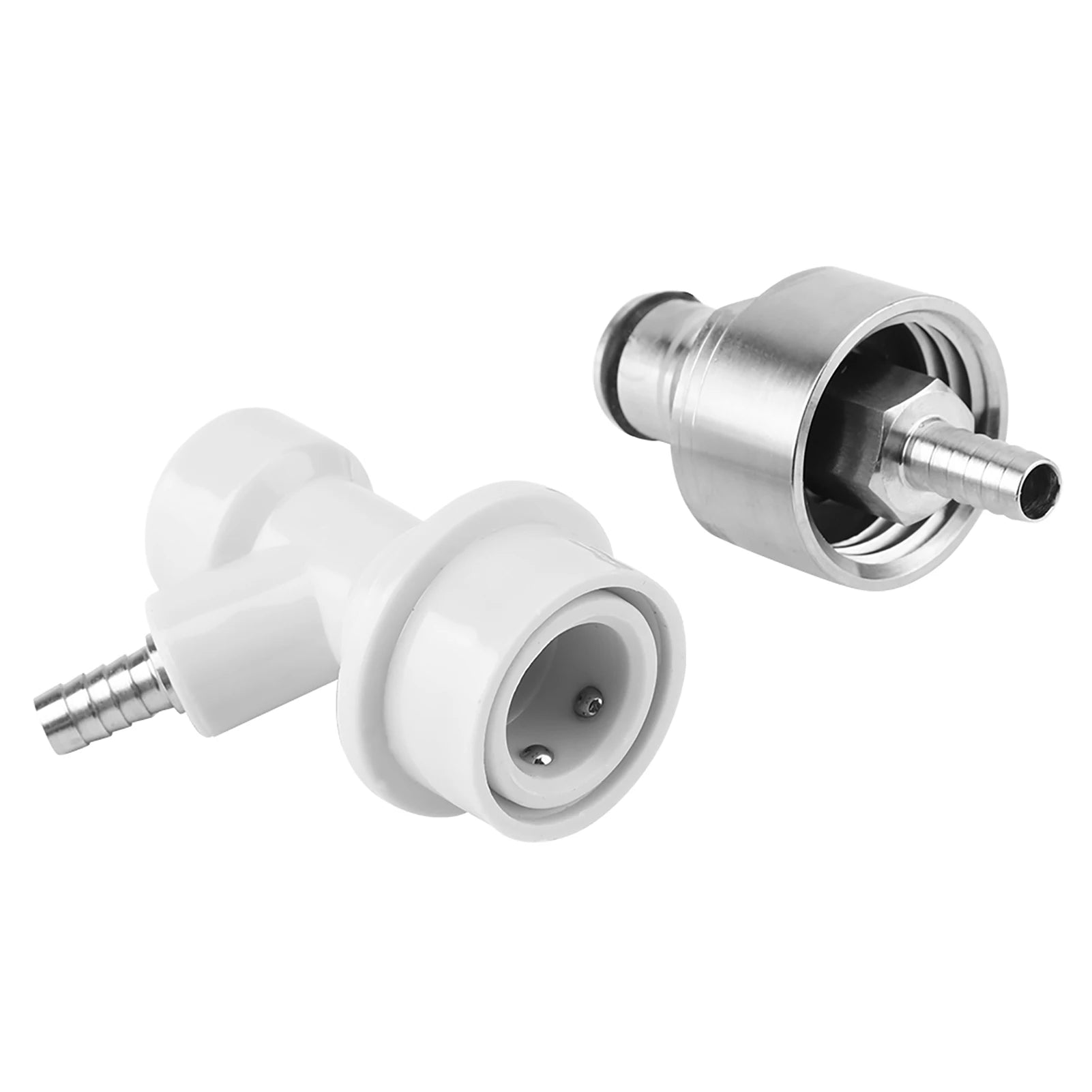Homebrew Stainless Steel Carbonation Cap with Liquid Ball Lock Disconnect 1/4 Inch Barb Carbonator Adapter for Beer Soda Qme