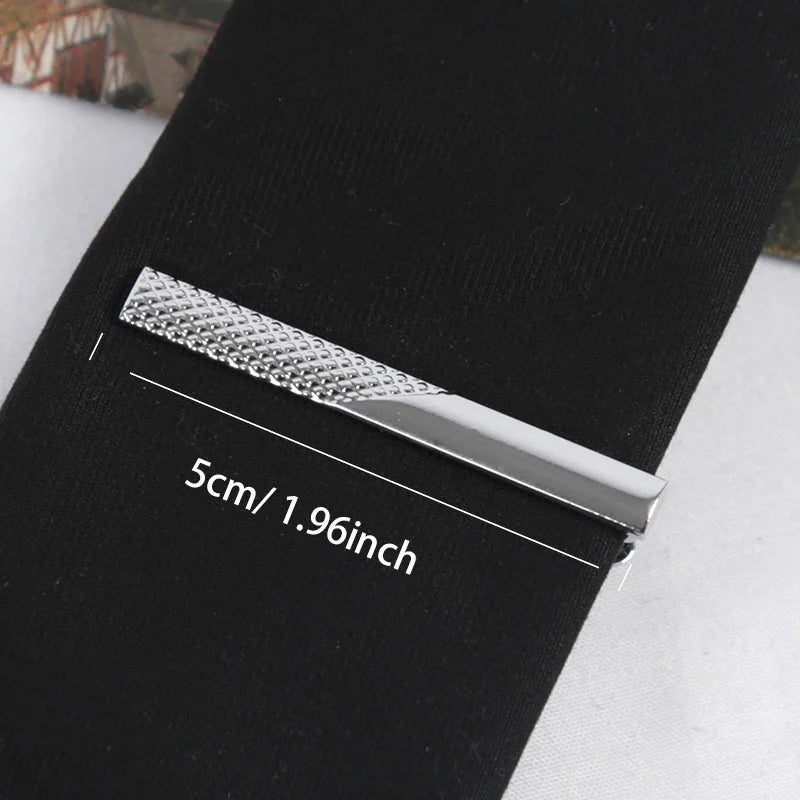 Necktie Accessories Metal Tie Clips Silver Jewelry Fashion Pin Clasp Qme A8