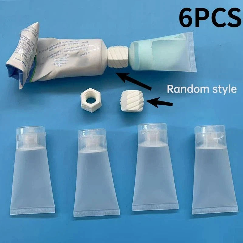 Empty Soft Squeeze Travel Tubes 3 Reusable Portable Toothpaste Qme 6pcs set