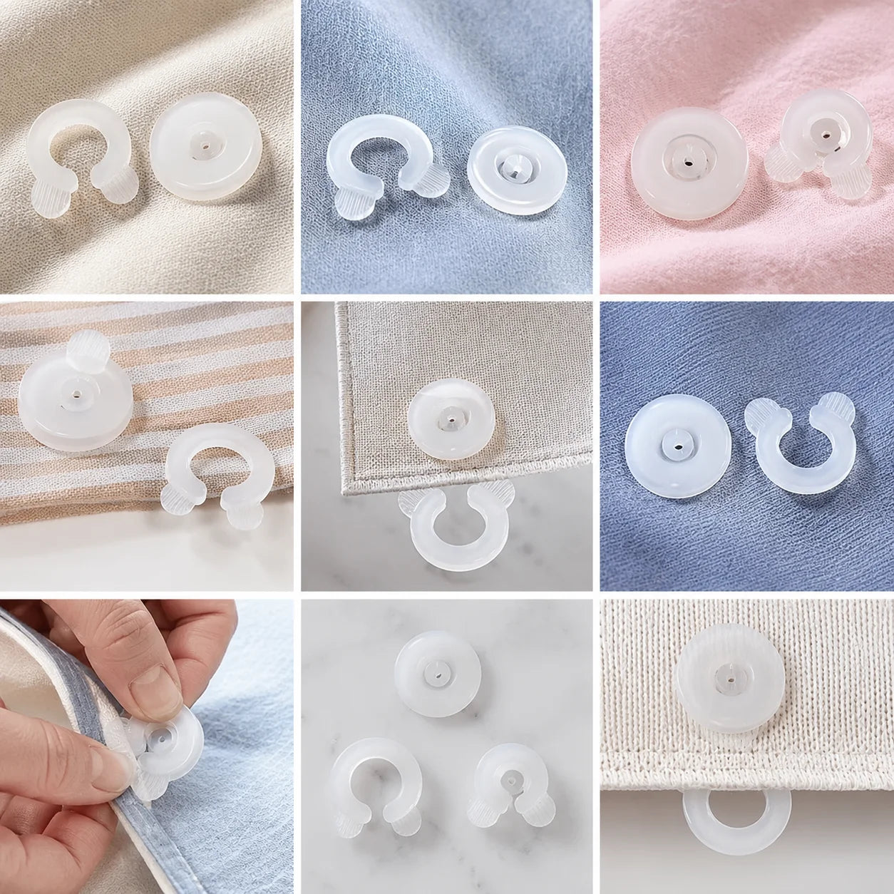 8 Pairs Needle-Free Duvet Clips, Anti-Slip Quilt Fasteners, Secure Blanket Holder Clips for Comforters, Duvet Covers and Bed She Qme