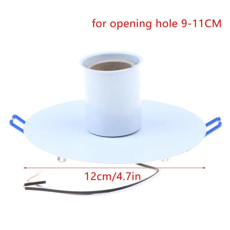 E27 Socket Ceramic Lamp Holder With Metal Cap Spring Bracket E27 Cassette Lamp Base Surface Mounted Embedded Spring Lamp Holder Qme WT3