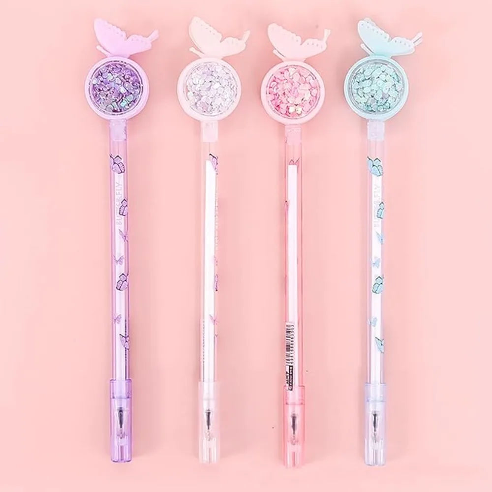 10pcs Butterfly gel pen novelty holiday pen with black ink, suitable for nurses, students, teachers, classroom office supplies Qme