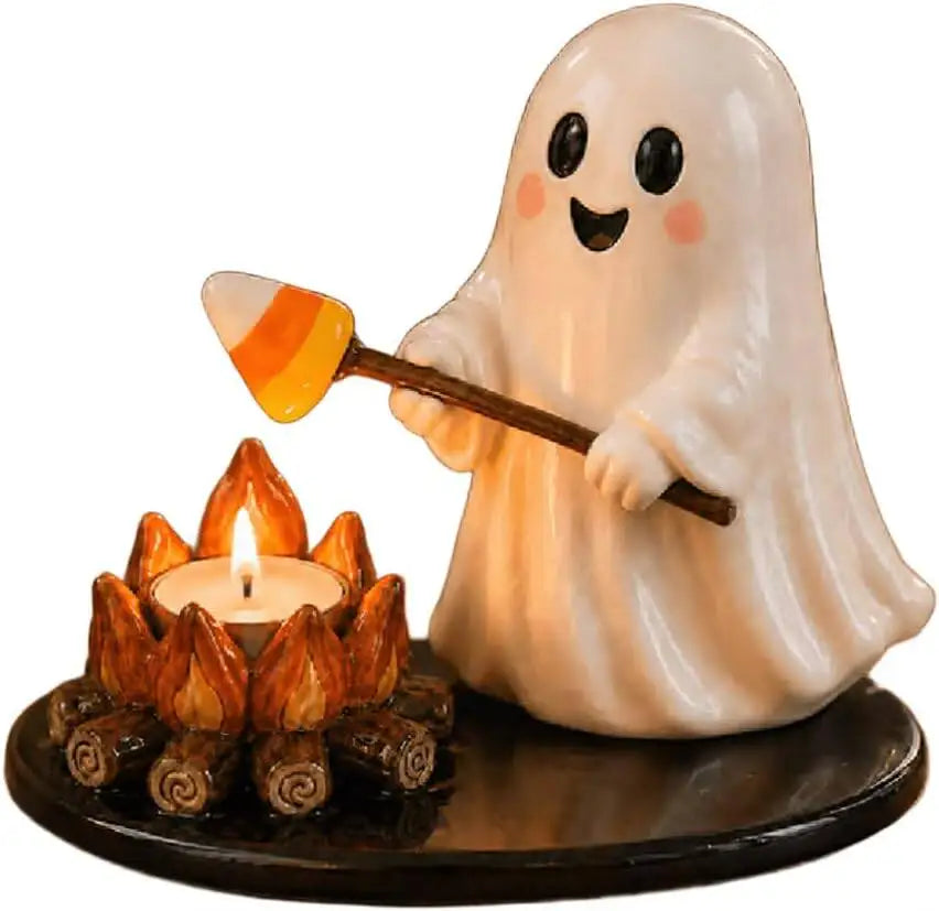 New Creative Halloween Ghost Mummy Campfire Candle Holders Candlestick Fashion Party Wedding Table Candle Stands Decoration Qme B One Size