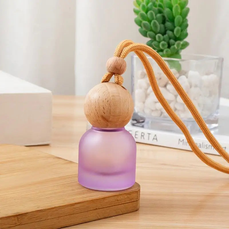 Car Pendant Decoration Colorful Frosted Glass Bottle Container Empty Qme A4