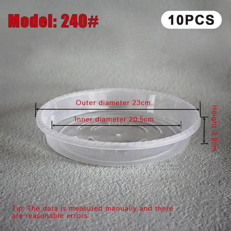 Desktop Plant Saucer Plastic Trash Storage Flower Pot Base Home Round Qme A6