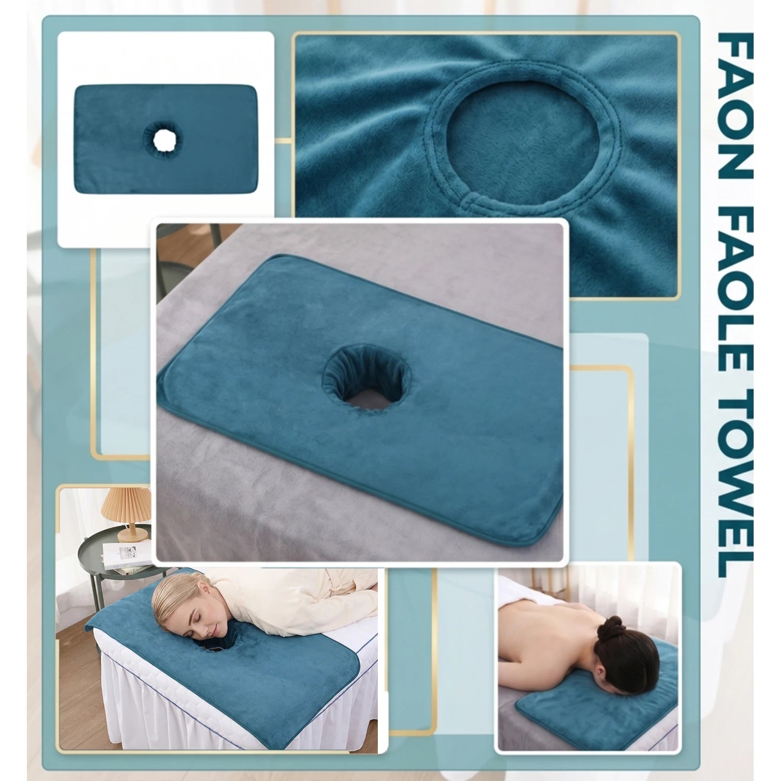Superfine fiber Thickened Beauty SPA Massage Table Planking Face Towel Therapeutic Bath Towel for Beauty Bed Headrest Qme