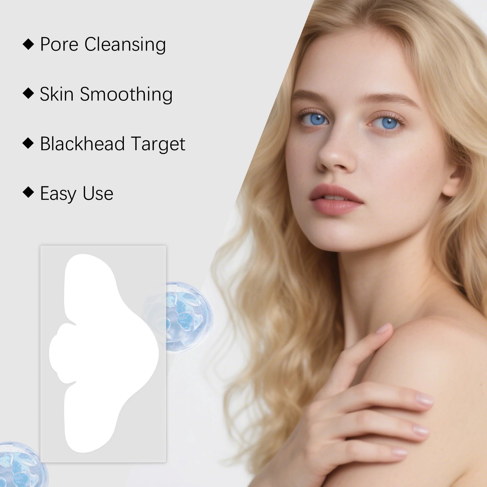 Pore-Cleaning Nose Strips Pore Cleaning Blackhead Remover Smooth Skin Remove Black & White Heads Oil-Control Shrink Pores Qme