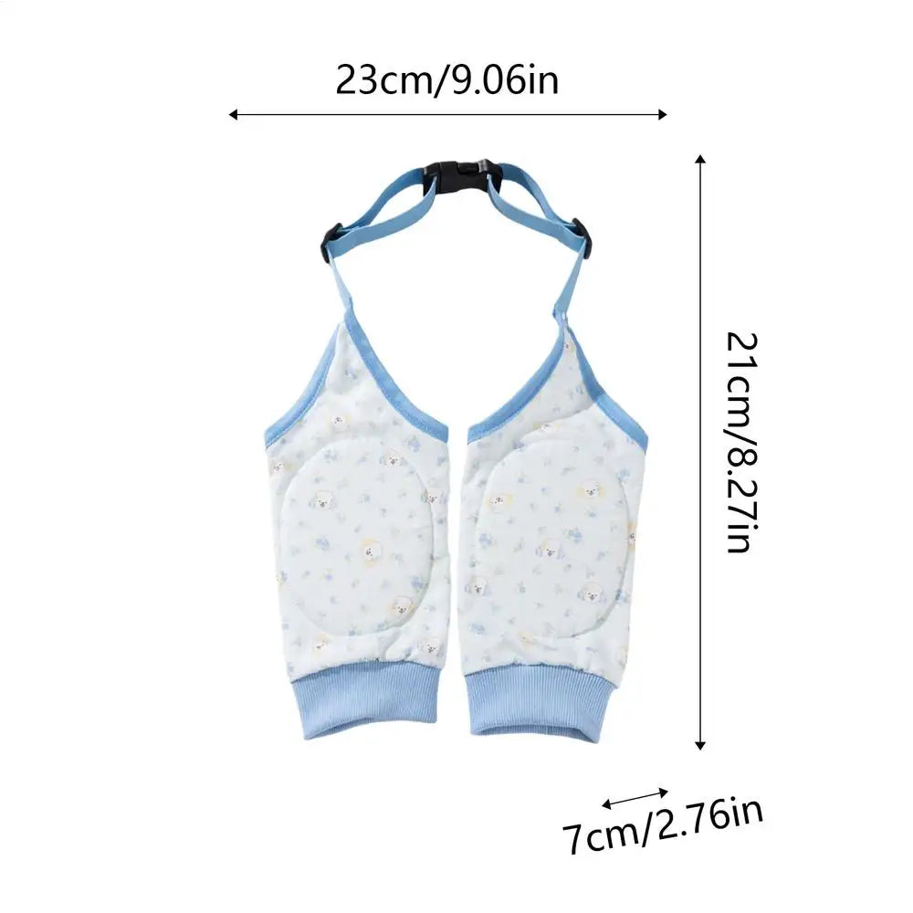 Dog Leg Wraps Anti-licking Adjustable Strap Knee Protector Sleeves Qme Blue L China Mainland