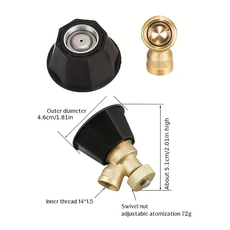 1pc Agricultural High-Pressure Air Vortex Spraying Nozzle Adjustable Water Outlet Nozzle For Flower Grass Gardening Sprink Qme