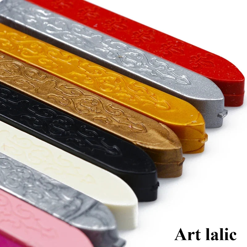 Sealing Wax Stick Retro Seal Stamps For Letter Wedding Invitations 90*10*10mm Vintage Cord Wick Vintage Sealing Wax Sticks Qme