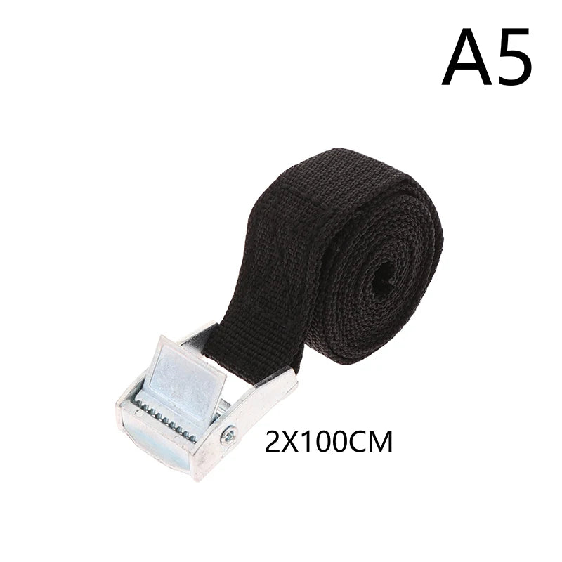 Buckle Tie-down Belt Cargo Lashing Straps Car Motorcycle Bike Metal Qme 2X1000MM
