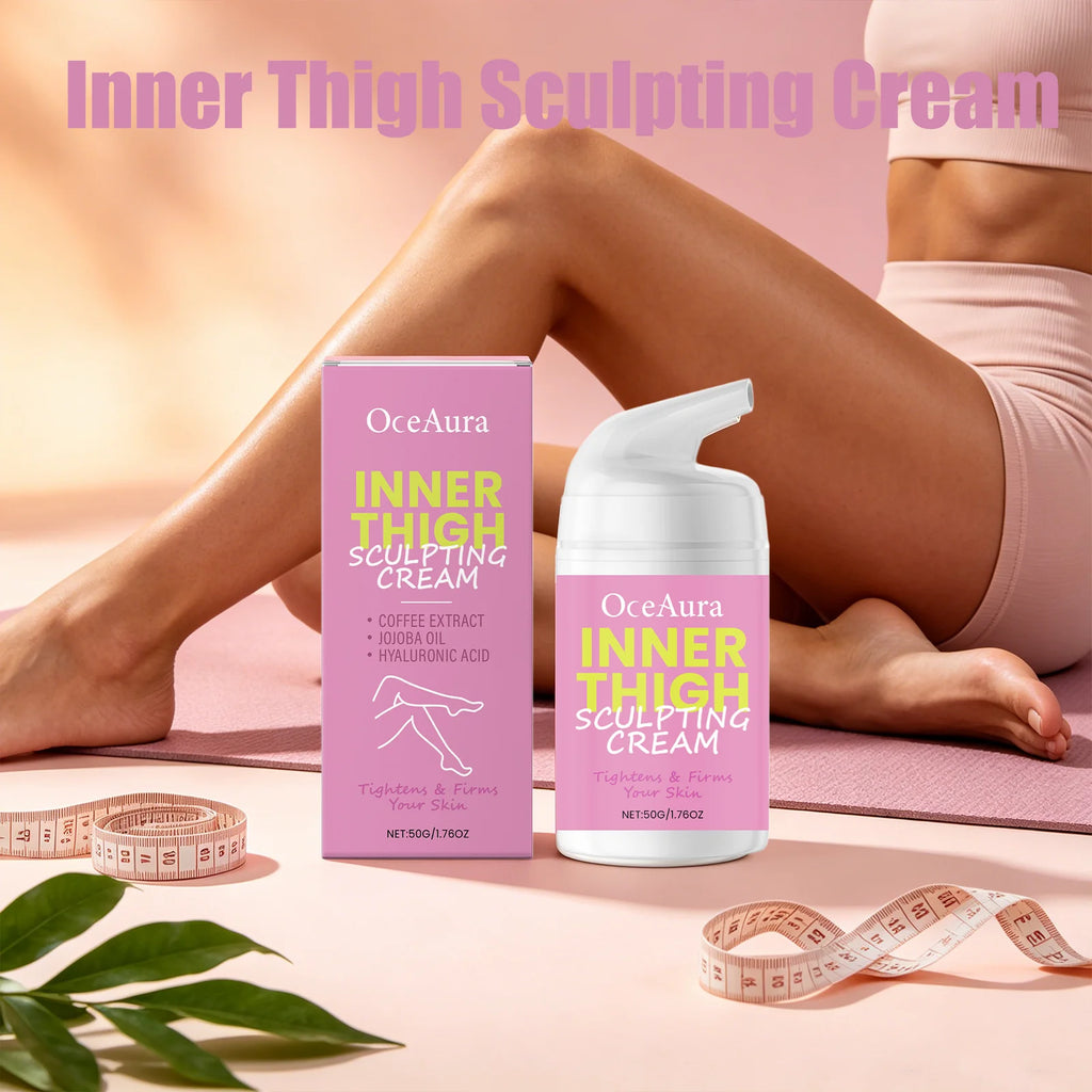 OceAura Inner Thigh Sculpting Cream Skin Firming Deep Moisturizing Long-Lasting Hydrating Leg Shaping Leg Skin Firm Lotion 50G Qme