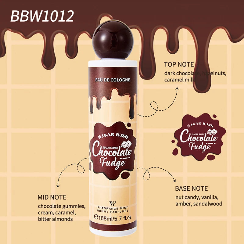 Chocolate Gourmet Perfume Spray Natural Unisex Creamy Cherry Scent Qme Chocolate Flavor 168ml