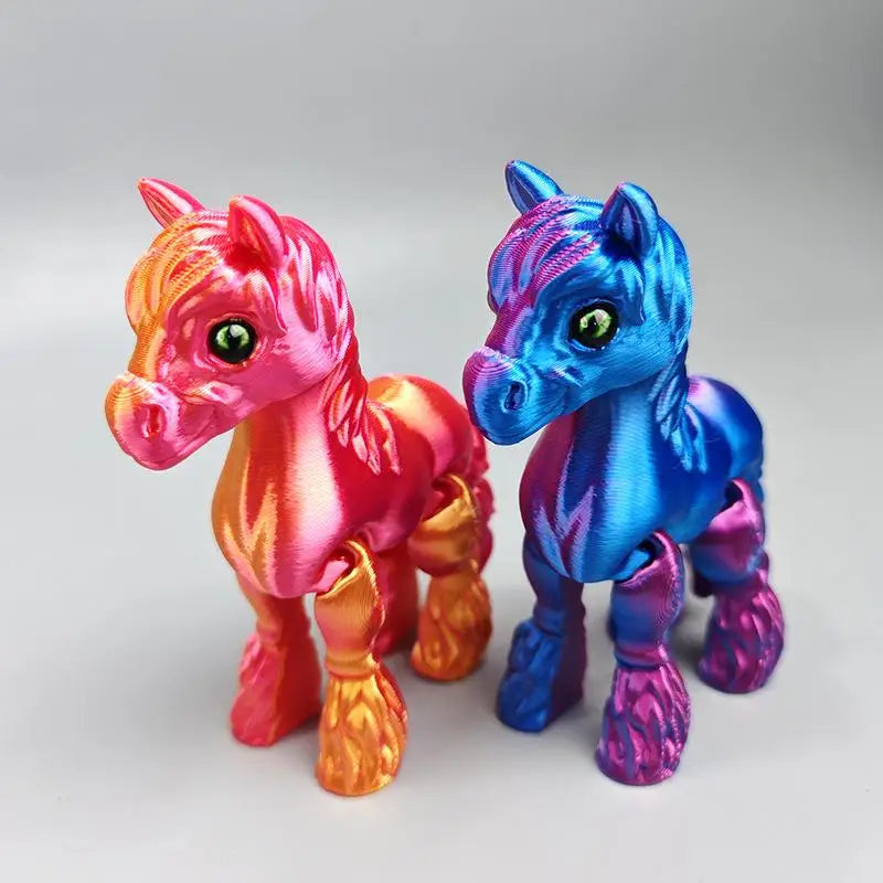 Random All-in-one Molding 3D Printed Horse Simulated Statue Cute Qme