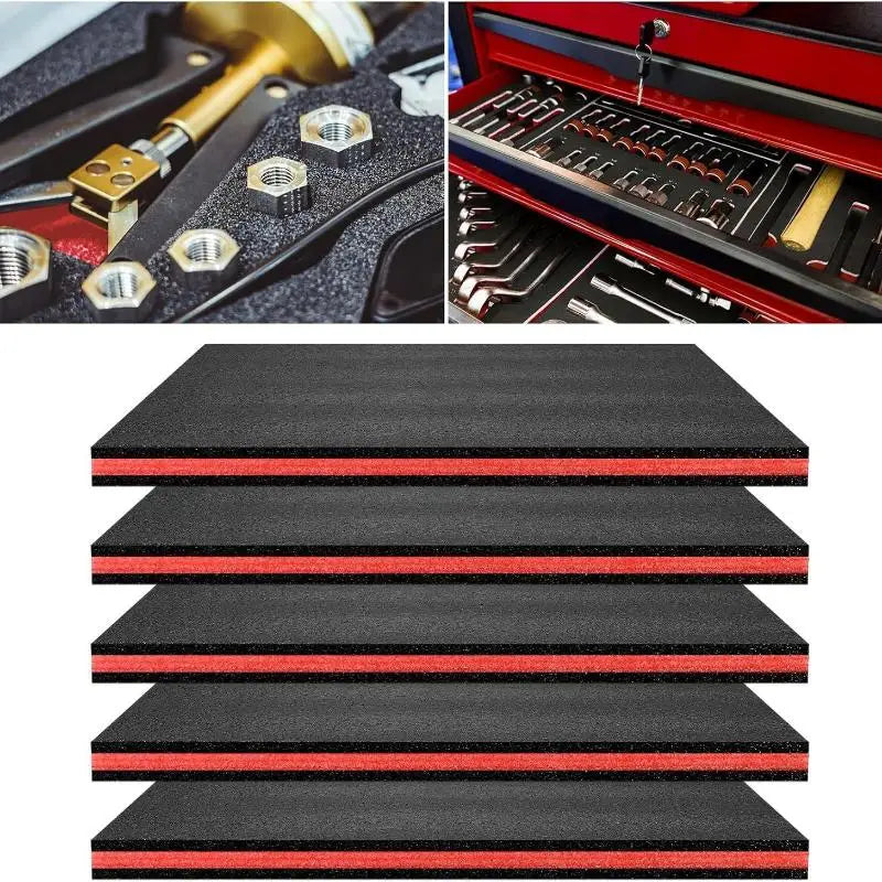 3Pcs Tool Box Foam Polyethylene Tool Foam Inserts CasesEPE Foam For Organizer Cases Drawer LinerCamera Toolbox Storage Shadow. Qme