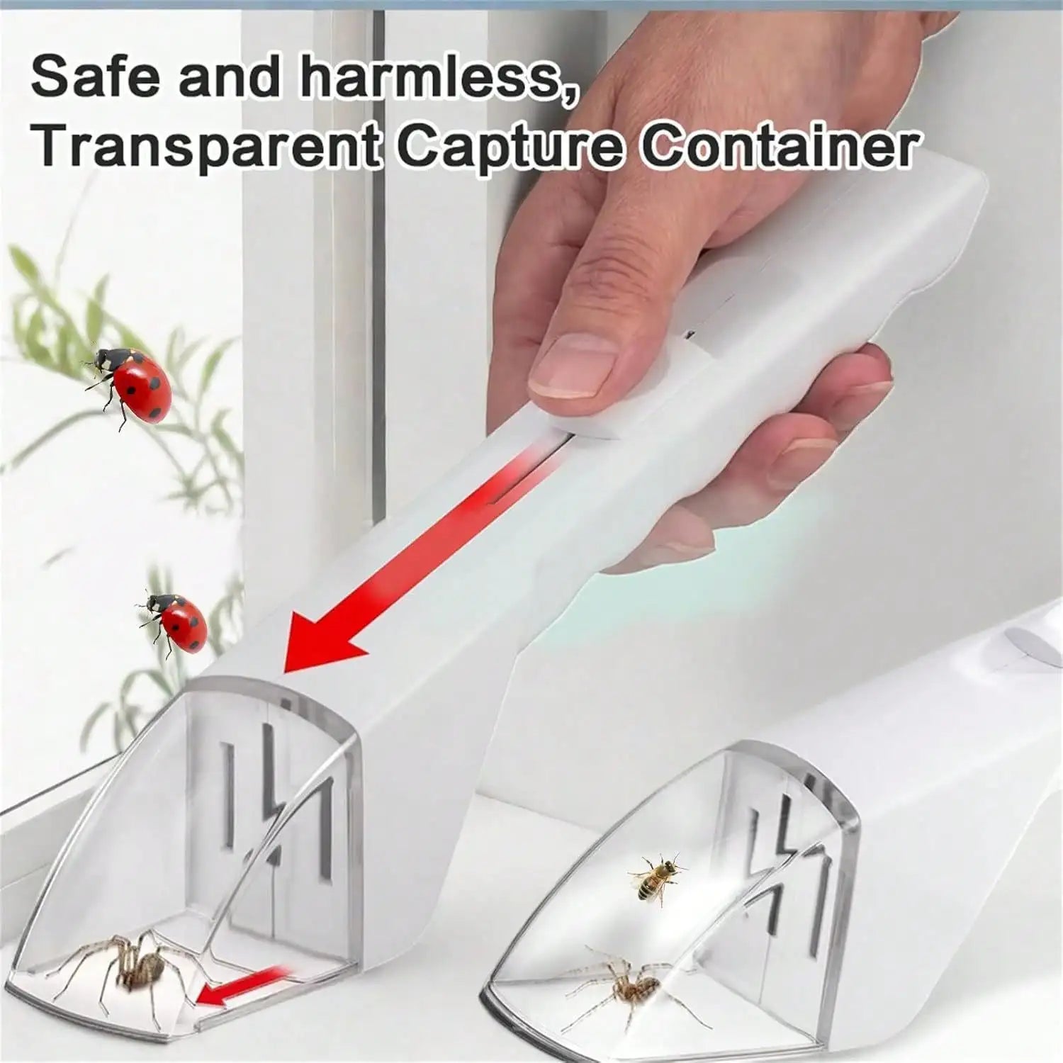 1 Handheld Insect Trap Spider Bee Cockroach Butterfly Capture Tool Qme