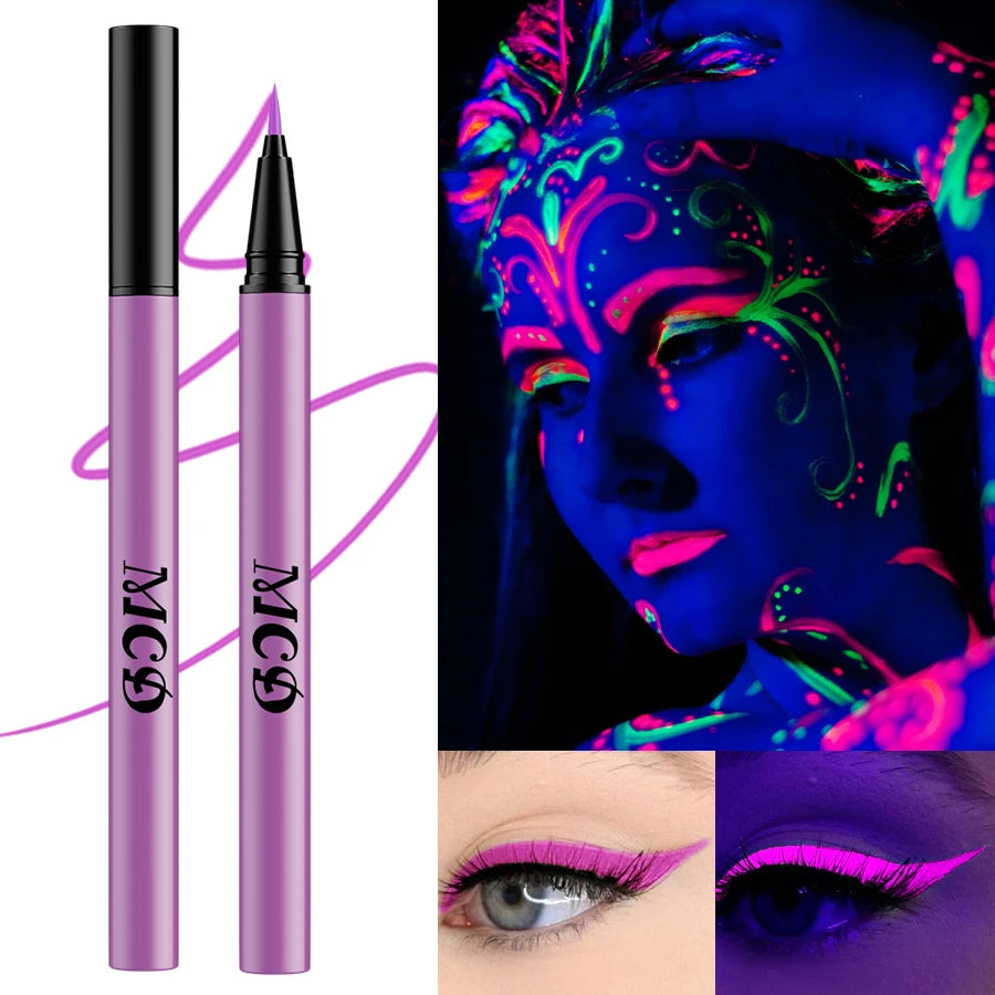 8 Colors Face Body Painting UV Light Neon Paint Art Makeup Blue Green Qme 08