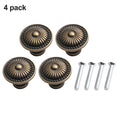 4Pcs Vintage Bronze Cabinet Knobs Set Cupboard Door Pull Knob Zinc Alloy Dresser Knob Furniture Handle Pulls Jewelry Box Knobs Qme Default Title