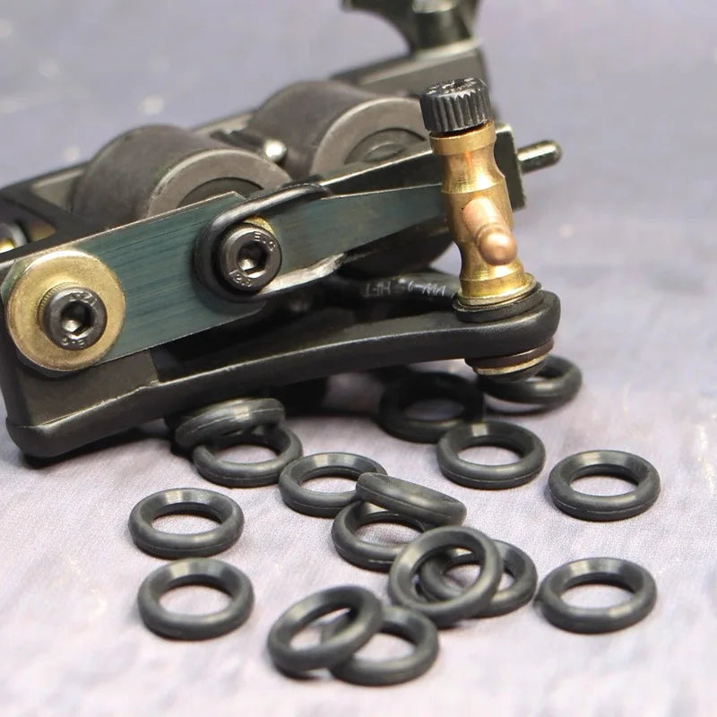 200pcs Silicone Soft O-Rings For Wrap Coil Tattoo Machine Gun Spring Accessories Supply Qme