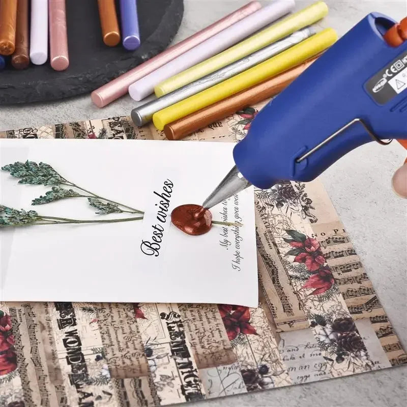 DIY Melt Glue Sealing Wax Stick Gun Custom Stamp Wedding Party Invitation Fashion Gift Decoration Sealing Wax Seals Seal Arts Qme