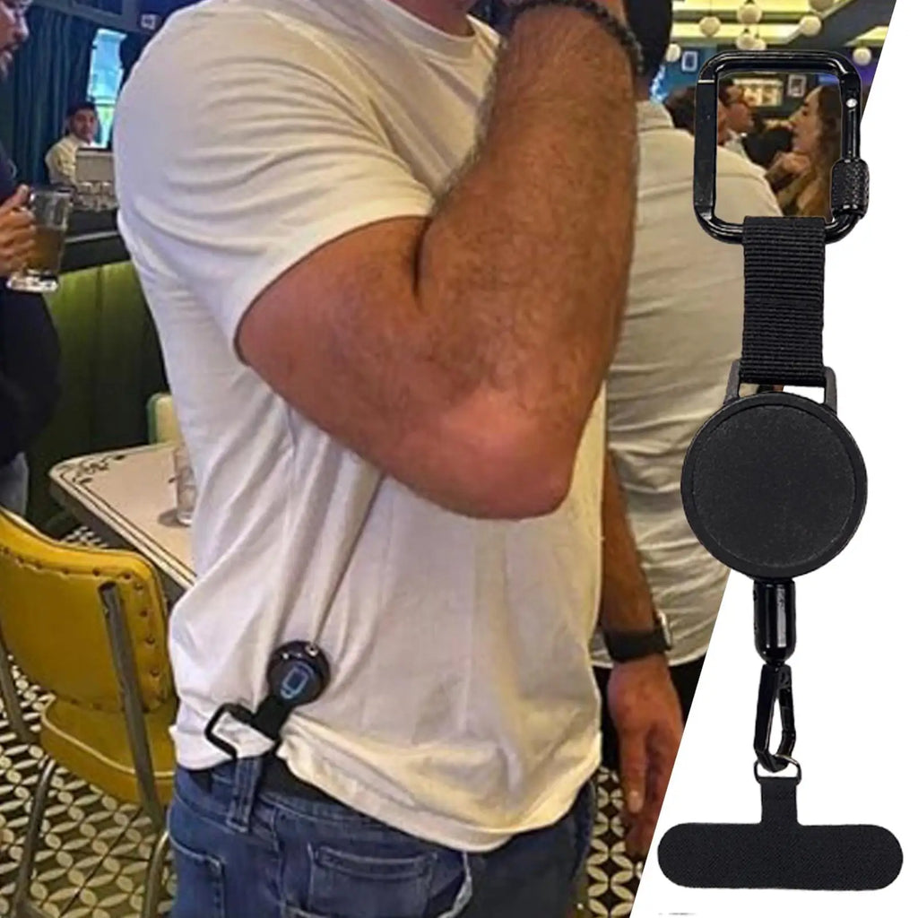 Cellphone Lanyard Strap Smartphone Safety Tether With Belt Clip, Cellphone Lanyard For Travel, Retractable Anti-Theft PhoneHolde Qme