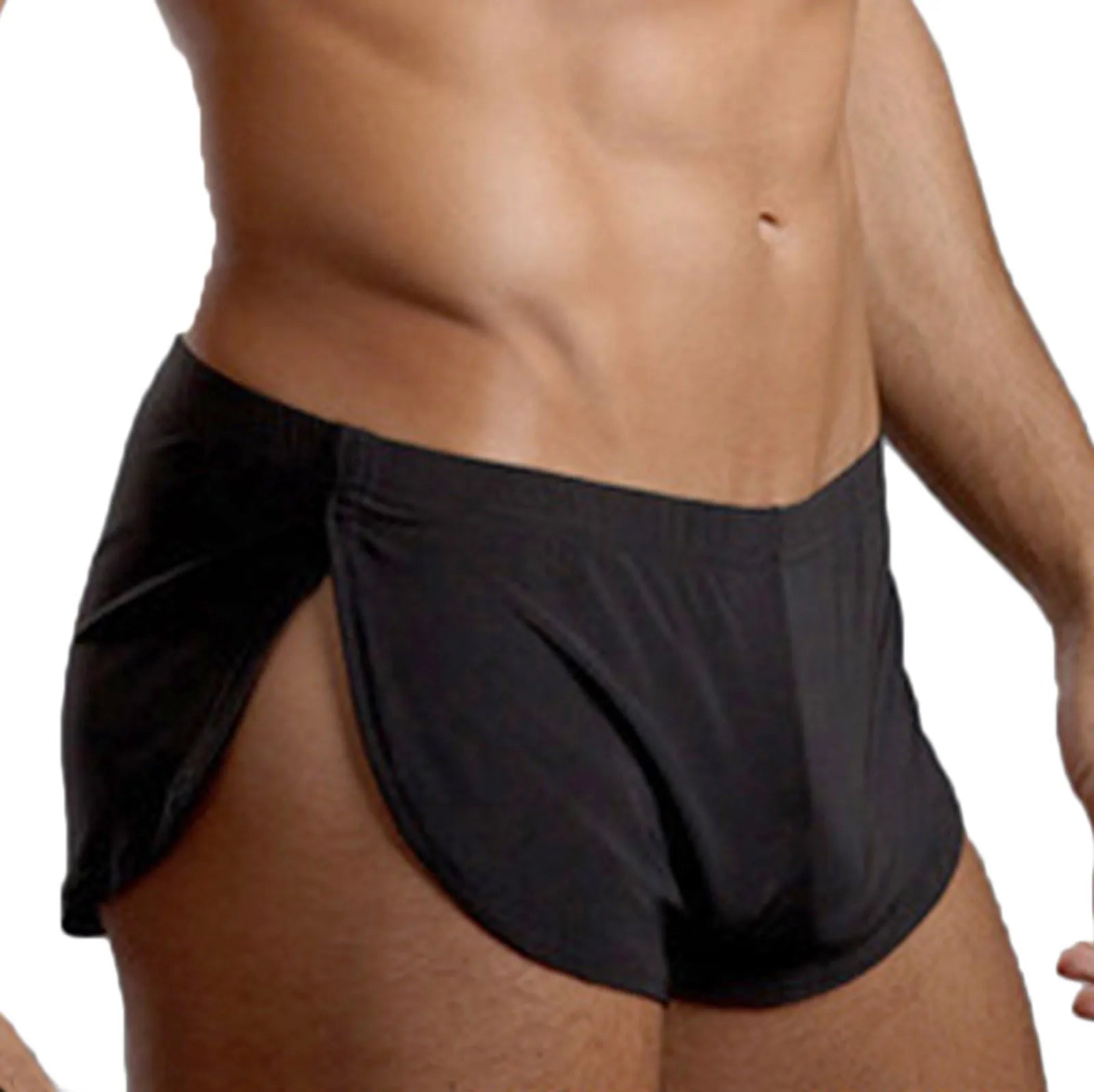 Men's Solid Color Lightweight Underwear Sexy See-throught Three-point Pants Home Comfy Summer Shorts Qme