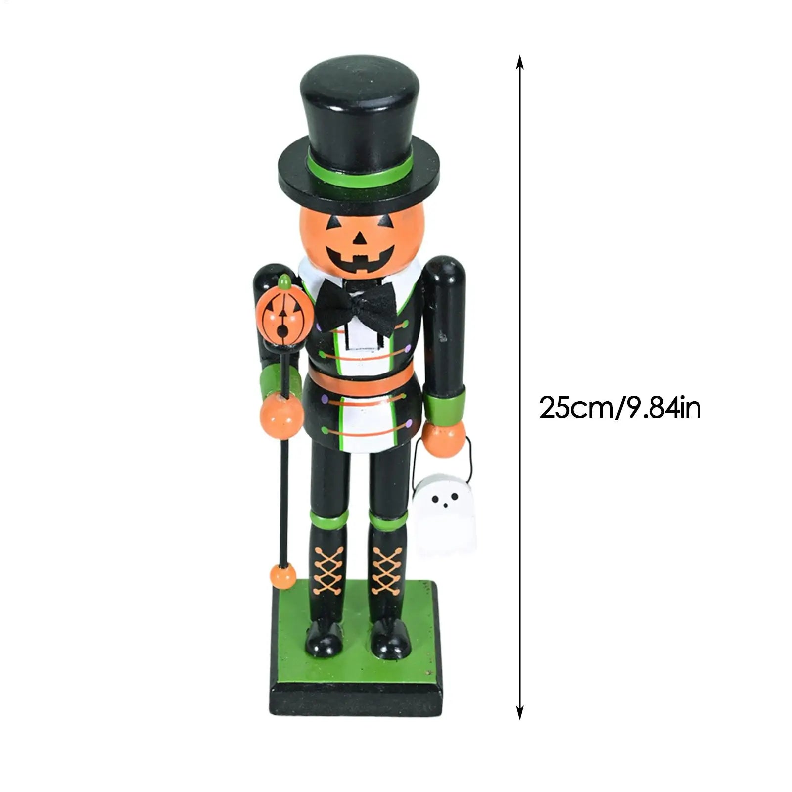 Halloween Nutcracker Figures Witch Pumpkin Statue Wooden Nutcracker Halloween Figurine Goody Bag Fillers For Home Display Qme