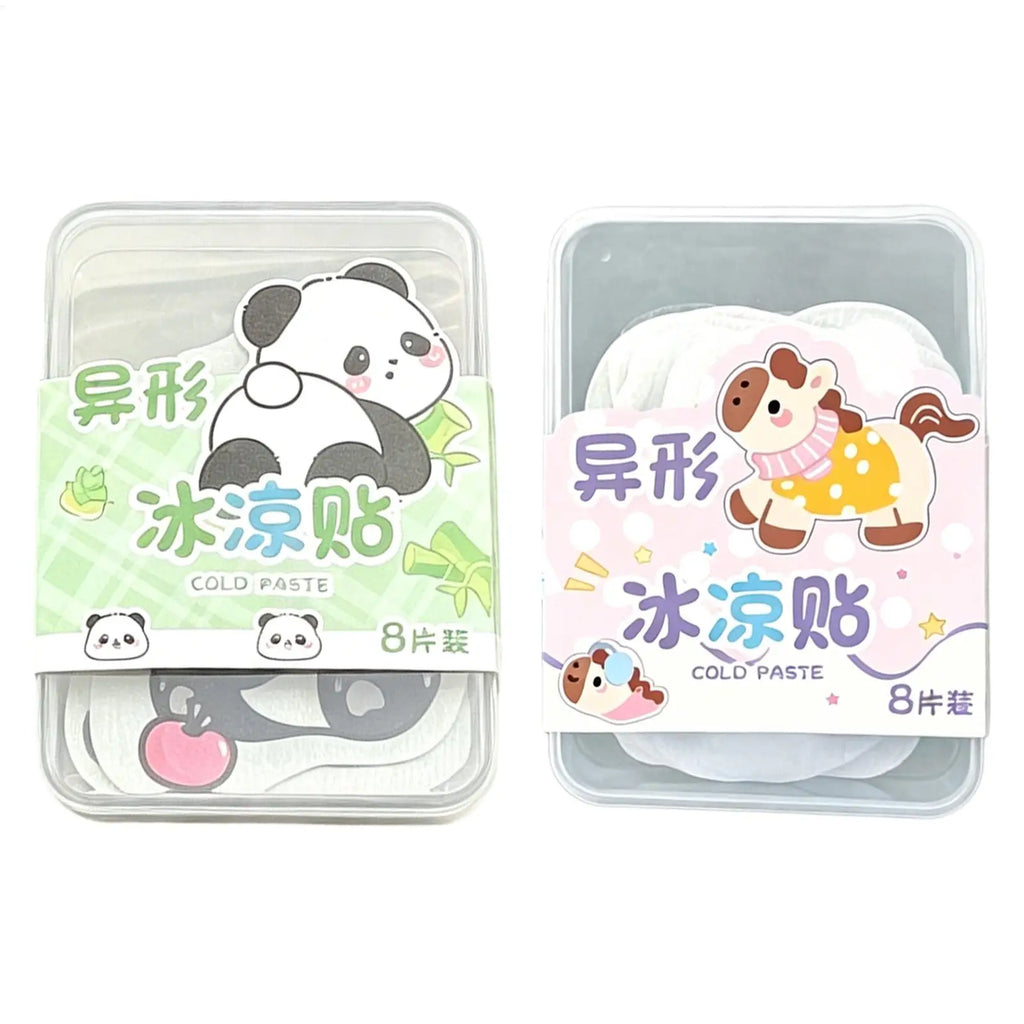 NEW Cool Patches 8-Piece Instant Summer Long Lasting Kids Ice Pack Headache Patches For Home Office Outdoor Travel Sports Hiking Qme