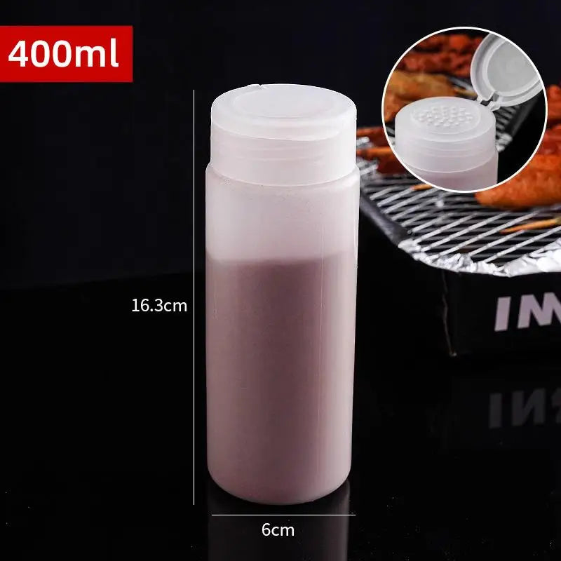 400 Clear Plastic Spice Jar Shaker Lids Kitchen Seasoning Containers Qme 400ML