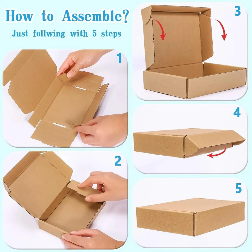 20PCS Corrugated Box Mailers- White /Brown Cardboard Shipping Box Corrugated Box Mailer Shipping Box For Mailer, Moving and Craf Qme