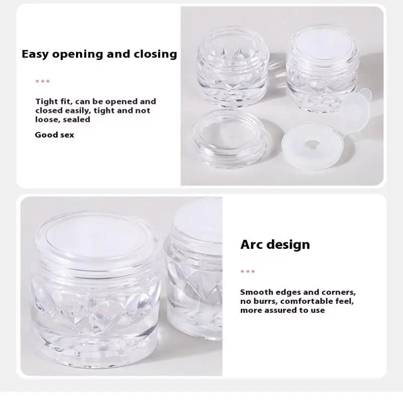 2 Empty Sifter Jars Mesh Clear-capped Refillable Containers Loose Qme