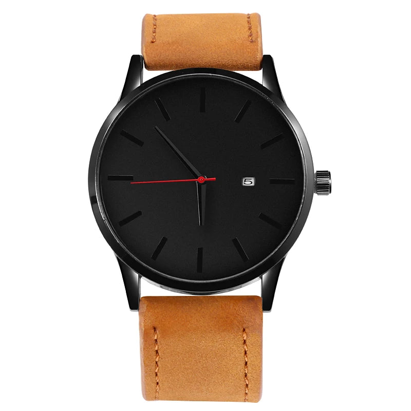 Relogio Masculino Men Watch Fashion Sport Watches New Men's Watch Men Calendar Leather Casual Quartz Clock relojes hombre Qme