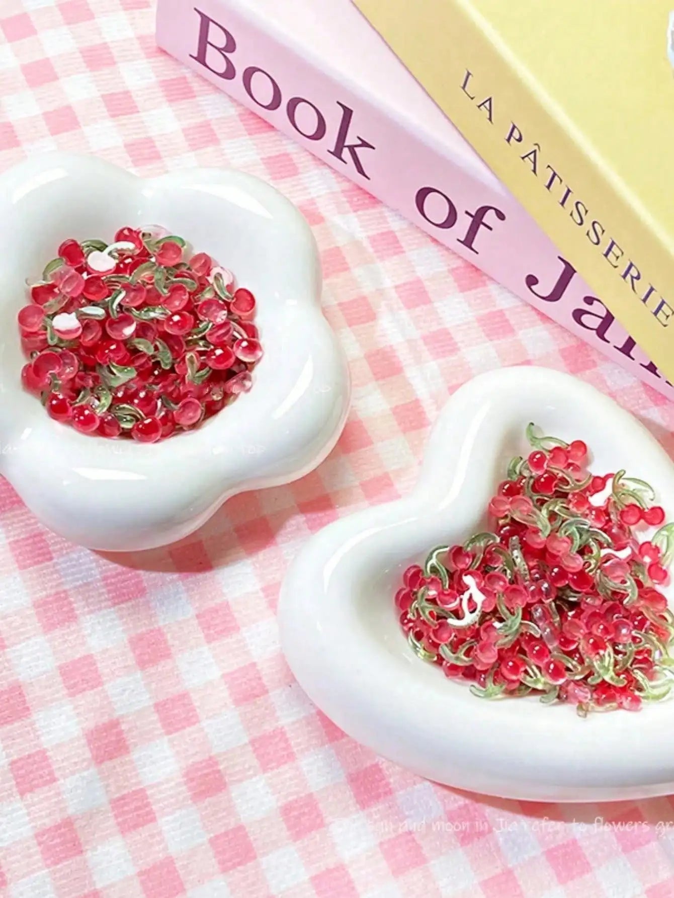 20 40 50 Sweet 3D Mini Cherry Nail Art Accessories DIY Resin Simple Qme