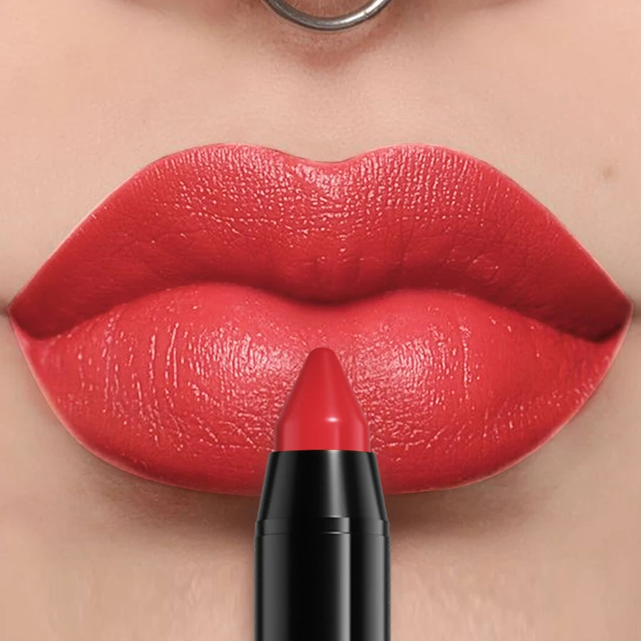 16 Nude Brown Lipliner Pen Waterproof Lipstick Sexy Red Matte Contour Qme 09