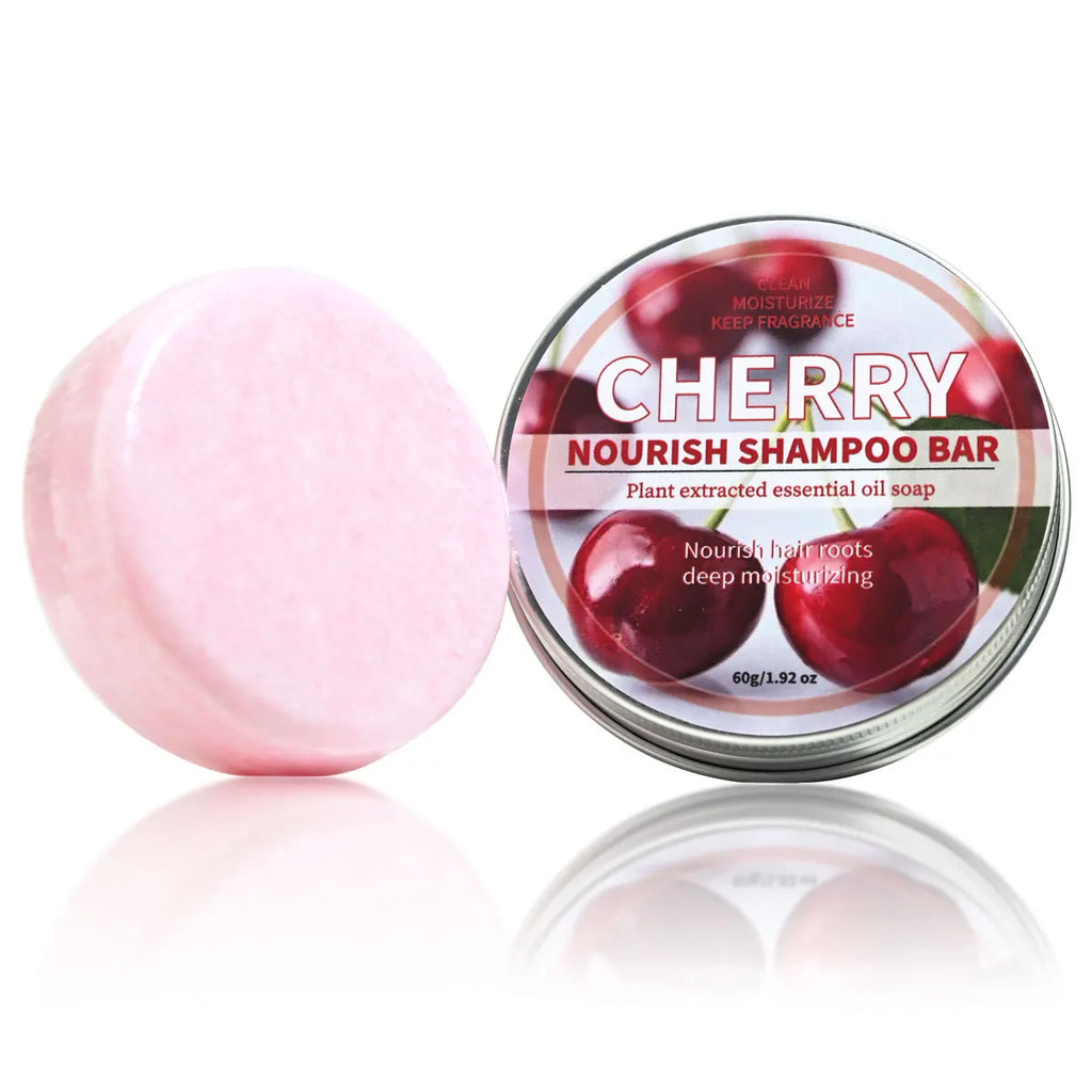 Cherry Fruit Essence Shampoo Bar Plant Extract Moisturizing Qme