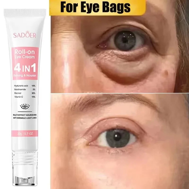 Instant Eye Bag Removal Cream Collagen Anti-Wrinkle Fade Fine Lines Firming Skin Anti Dark Circle Puffiness Brighten Eye Care Qme