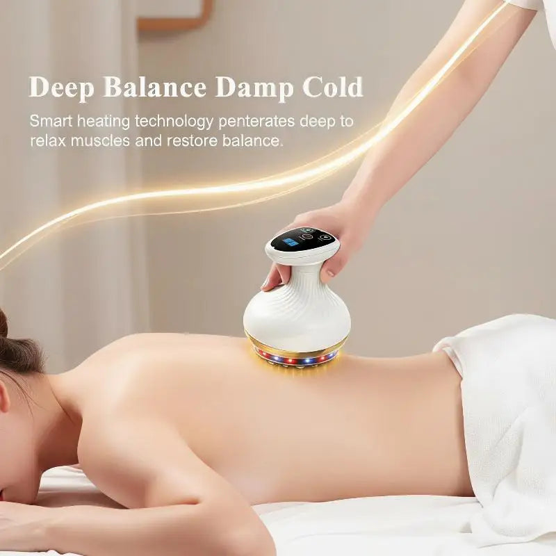 Electric Cupping Scraping Massager Adjustable Suction Rechargeable Qme